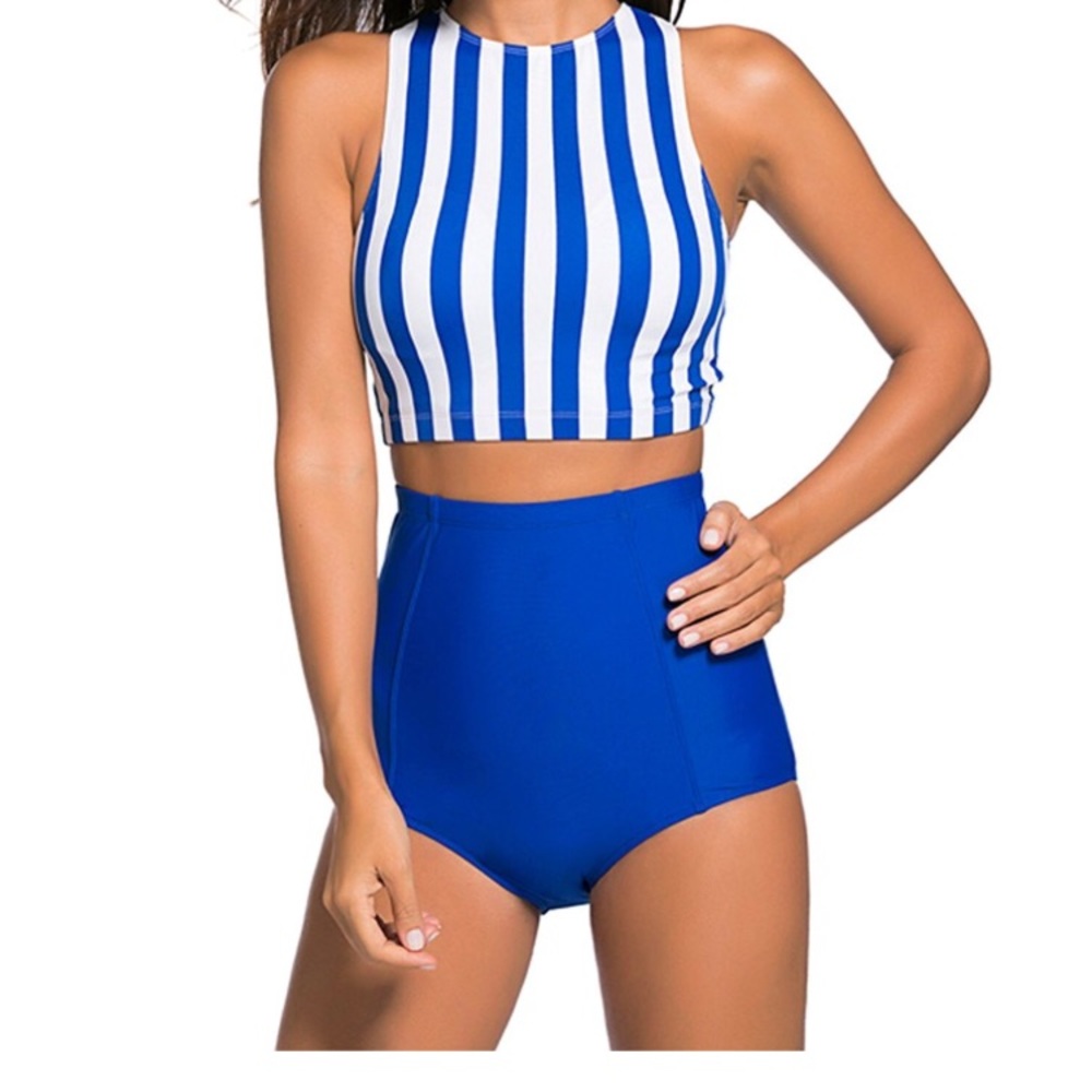 Two Piece High Waisted Swim Wear